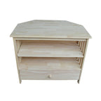 Meuble TV d'angle en bois massif de style Mission