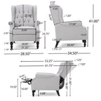 Fauteuils inclinables en tissu touffeté Walter (lot de 2) par Christopher Knight Home