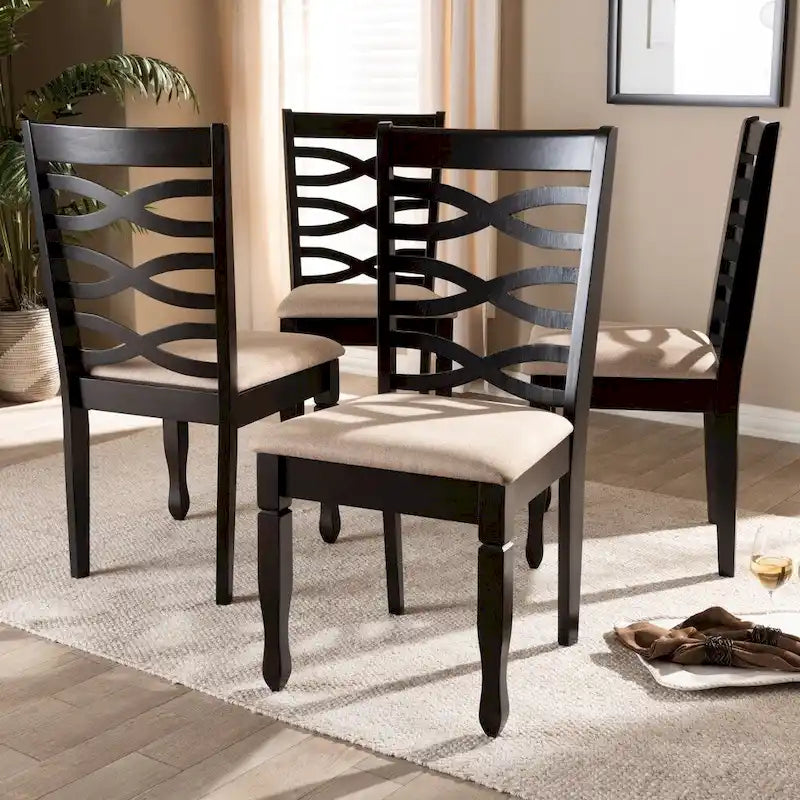 Ensemble de 4 chaises de salle à manger modernes et contemporaines