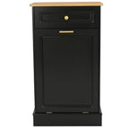 Meuble de Rangement en Bois pour Poubelle de Cuisine avec Dessus de Comptoir et Tiroir