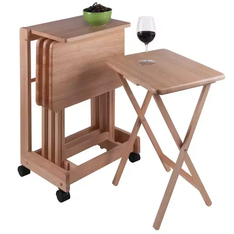 Ensemble de 5 tables d'appoint Brienda avec dessus rabattable - Winsome