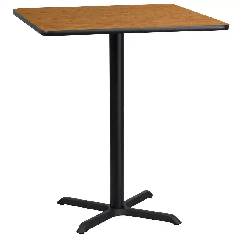 Plateau de table carré en stratifié Flash Furniture 91 cm avec pied de table hauteur bar 76 x 76 cm