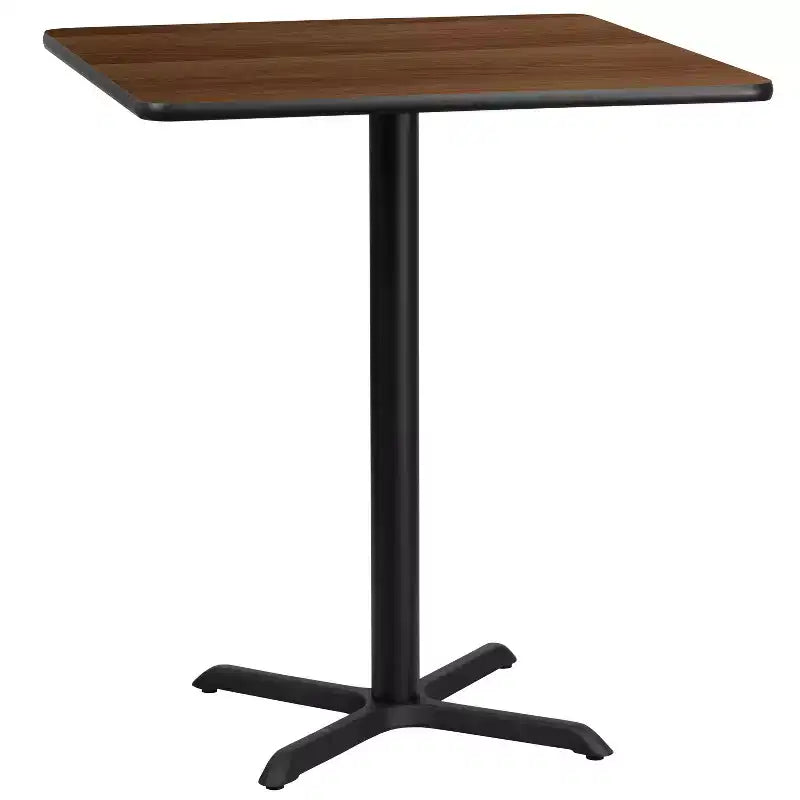 Plateau de table carré en stratifié Flash Furniture 91 cm avec pied de table hauteur bar 76 x 76 cm