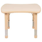 Flash Furniture 21,875 po (L) x 26,625 po (l) Table d'activités rectangulaire en plastique à hauteur réglable