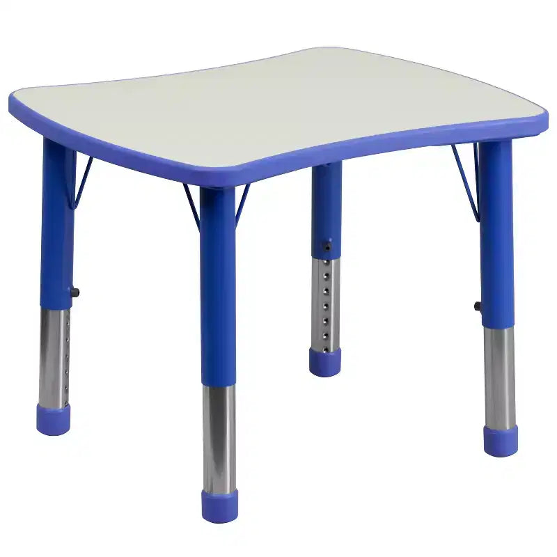 Flash Furniture 21,875 po (L) x 26,625 po (l) Table d'activités rectangulaire en plastique à hauteur réglable