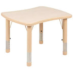Flash Furniture 21.875W x 26.625L Rectangular Plastic Height Adjustable Activity Table