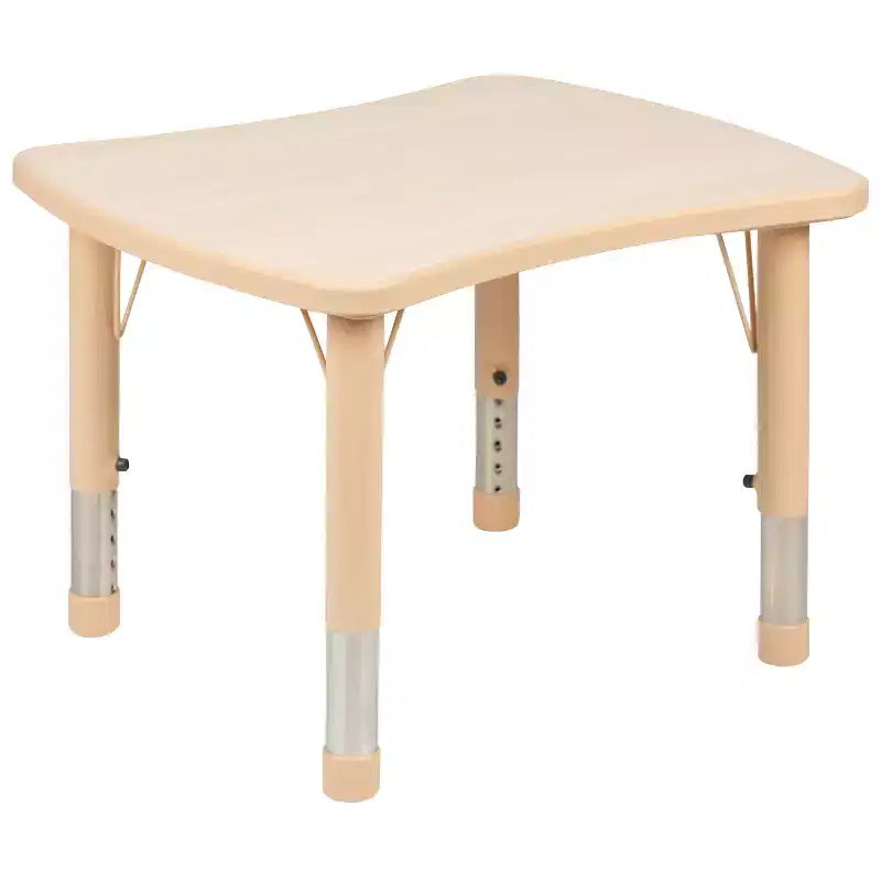 Flash Furniture 21.875W x 26.625L Rectangular Plastic Height Adjustable Activity Table