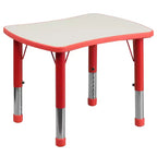 Flash Furniture 21,875 po (L) x 26,625 po (l) Table d'activités rectangulaire en plastique à hauteur réglable