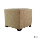 MJL Furniture Pouf carré capitonné 4 boutons Text2 Olivia