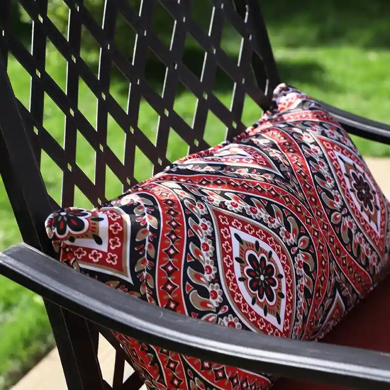 Ensemble de 4 chaises de bar de patio pivotantes en métal avec coussins pour l'extérieur