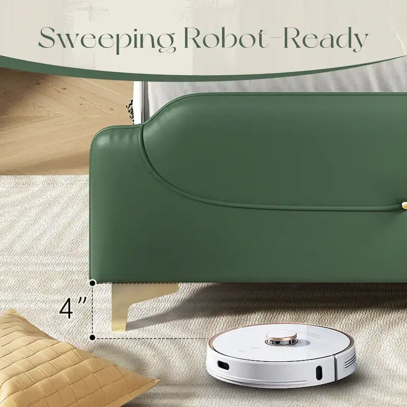 Lit rembourré moderne en cuir PU Uphou par Christopher Knight Home