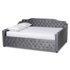 Freda Velvet Fabric Upholstered Button Tufted Daybed - Baxton Studio