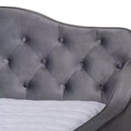 Lit de repos capitonné en velours Freda – Baxton Studio