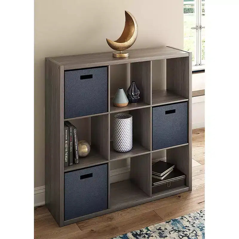 Bibliothèque décorative robuste ClosetMaid 459000 avec dos ouvert et 9 cubes de rangement, gris graphite (Paquet de 2)