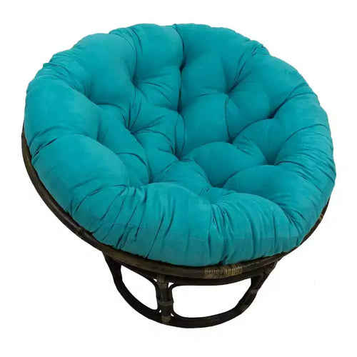 42 Rattan Papasan Chair with Micro Suede Cushion - International Caravan