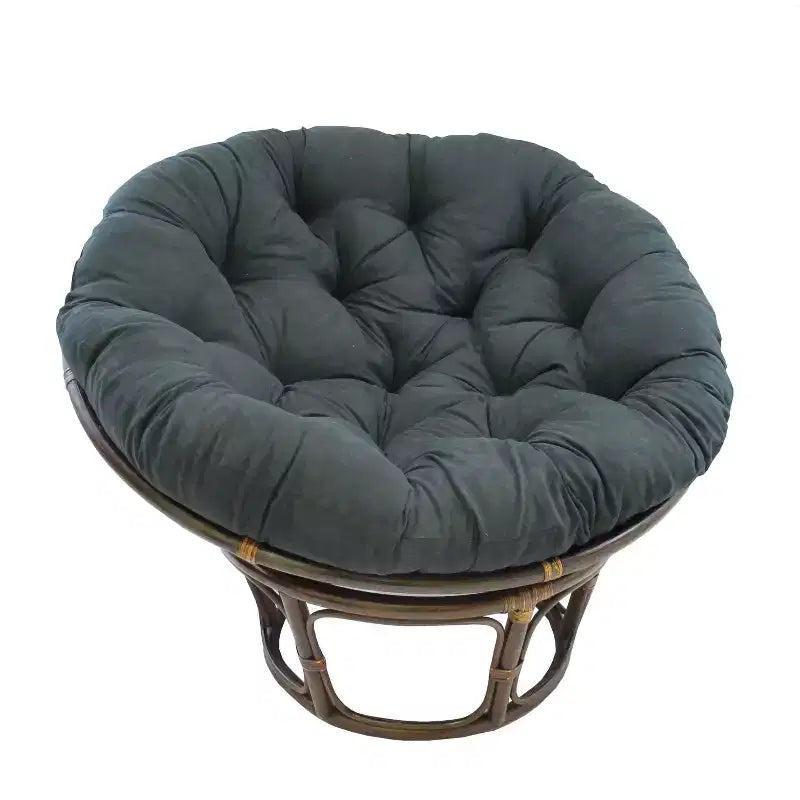 Fauteuil Papasan 42 po en rotin avec coussin en microsuède - International Caravan