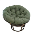 Fauteuil Papasan 42 po en rotin avec coussin en microsuède - International Caravan