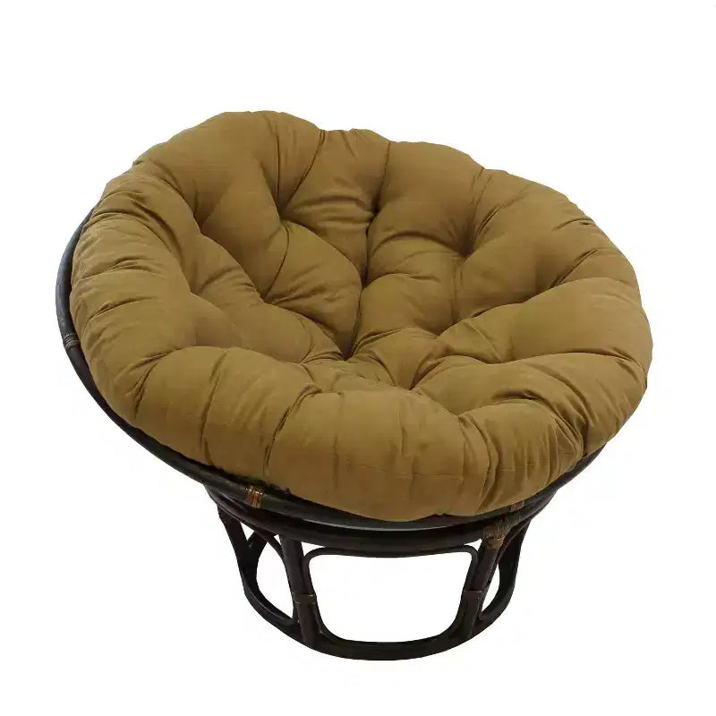 Fauteuil Papasan 42 po en rotin avec coussin en microsuède - International Caravan