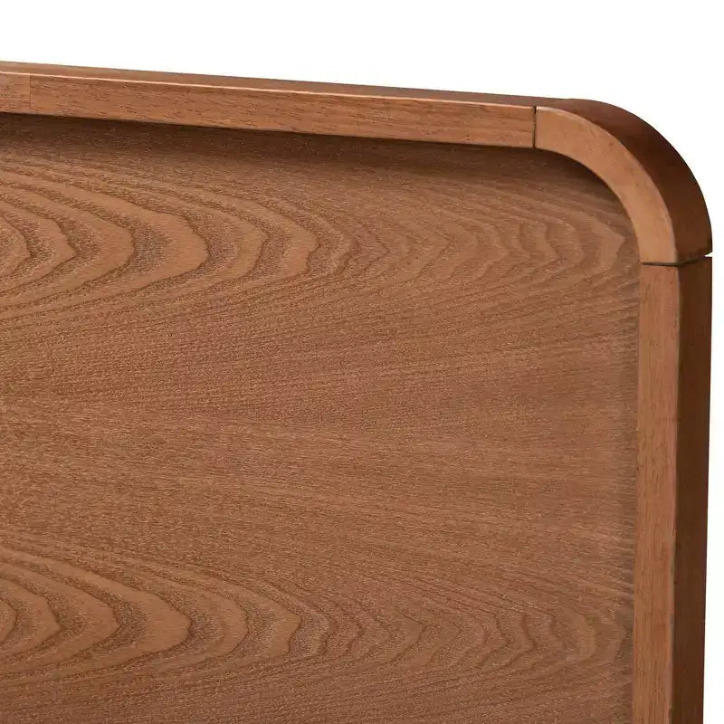 Lit plateforme de rangement Baxton Studio Vita 4 tiroirs en bois de style transitionnel moderne noyer/marron