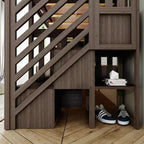 Lit superposé avec escalier et tiroirs de rangement Max & Lily (deux places)