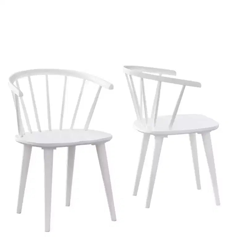 Lot de 2 chaises de salle à manger en bois massif à dossier incurvé Florence Buylateral