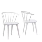 Lot de 2 chaises de salle à manger en bois massif à dossier incurvé Florence Buylateral