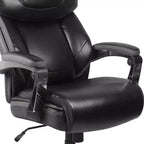 Fauteuil de bureau ergonomique pivotant en LeatherSoft, série HERCULES, de Flash Furniture, pour personnes de grande taille, capacité de 227 kg, avec appuie-tête réglable en hauteur