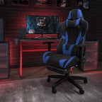 Chaise de jeu Flash Furniture X30 Chaise de bureau ergonomique de course avec dossier entièrement inclinable et repose-pieds coulissant en cuir souple rouge