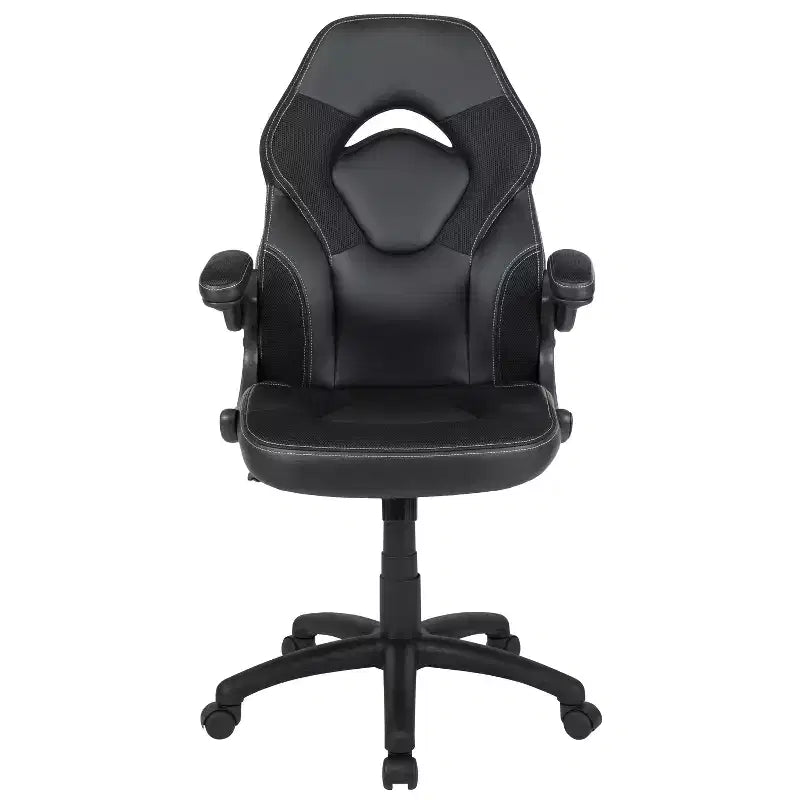 Fauteuil de bureau ergonomique pivotant réglable Flash Furniture X10 pour gamer avec accoudoirs relevables