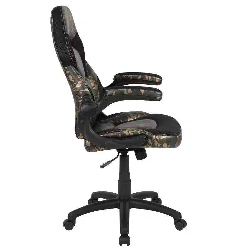 Fauteuil de bureau ergonomique pivotant réglable Flash Furniture X10 pour gamer avec accoudoirs relevables
