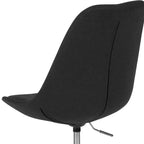 Chaise de bureau pivotante ergonomique en tissu à dossier mi-hauteur avec vérin pneumatique et piètement chromé Flash Furniture Aurora