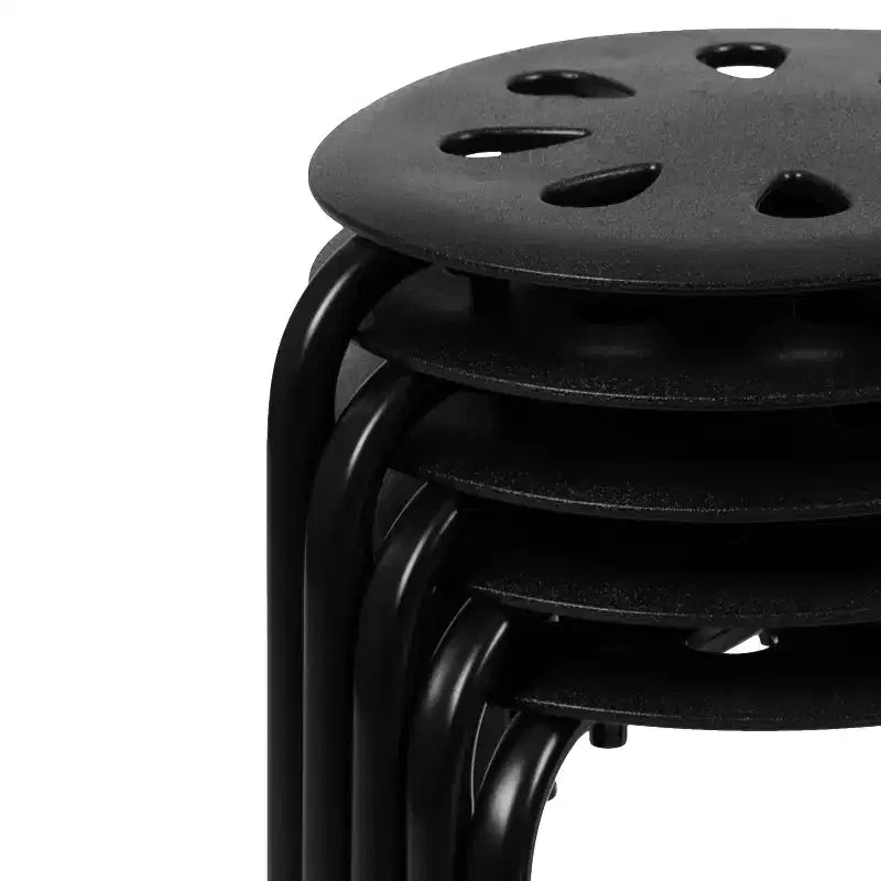 Tabourets empilables emboîtables en plastique Flash Furniture, 17,5 po de hauteur (paquet de 5)