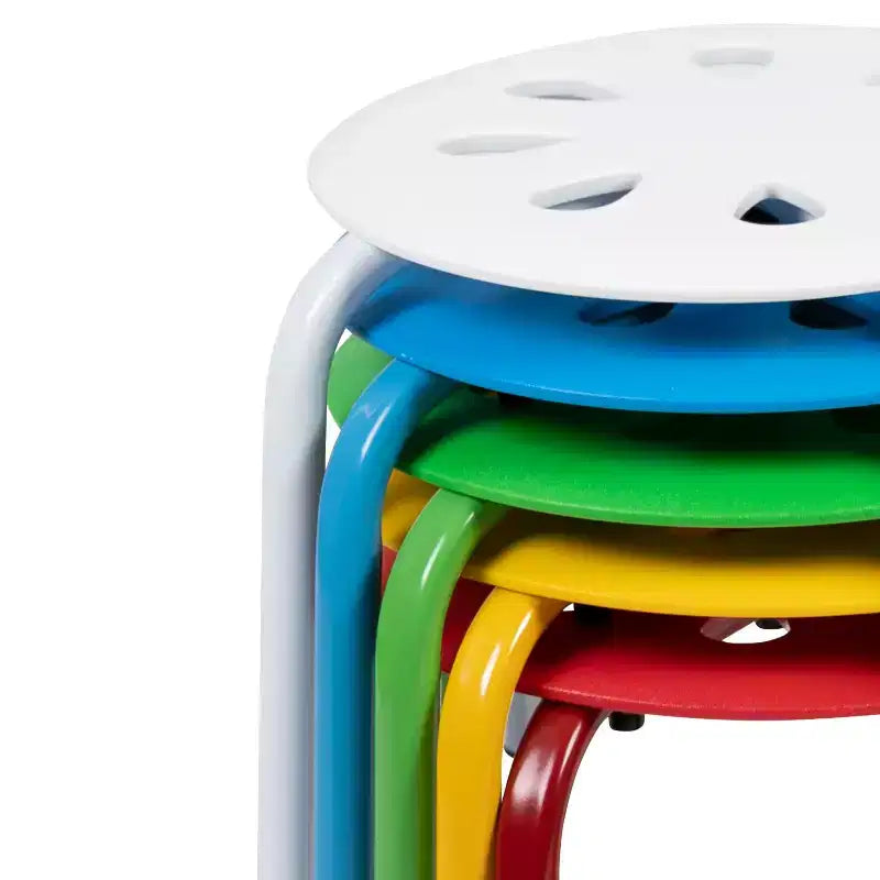 Tabourets empilables emboîtables en plastique Flash Furniture, 17,5 po de hauteur (paquet de 5)