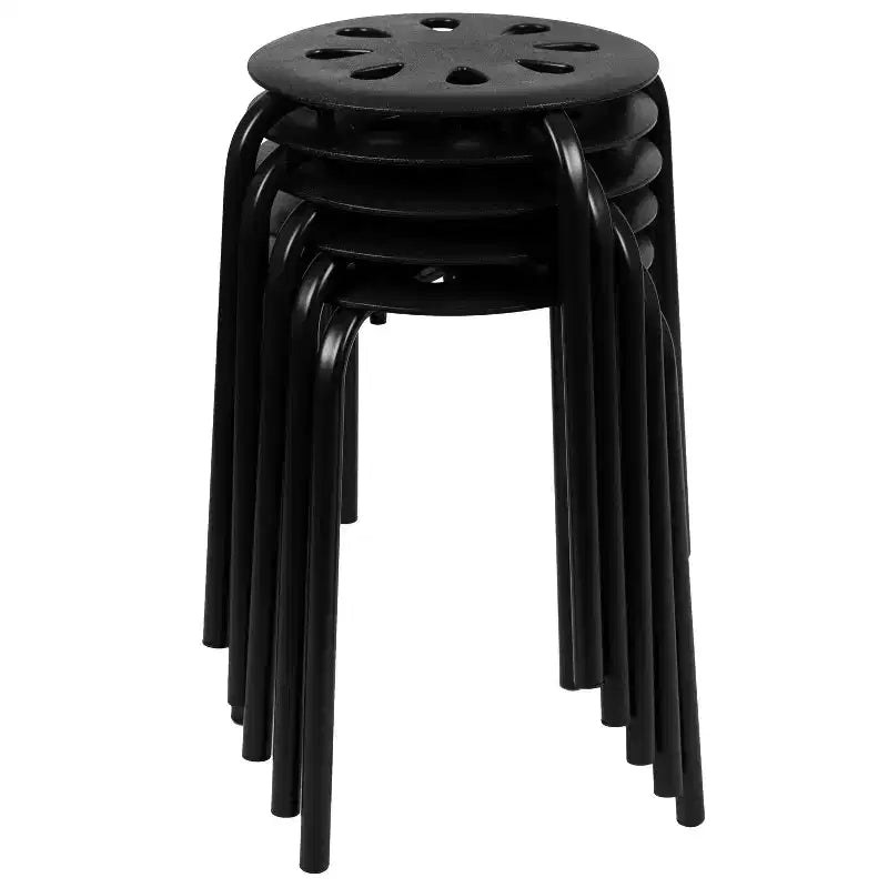 Tabourets empilables emboîtables en plastique Flash Furniture, 17,5 po de hauteur (paquet de 5)