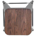 Tabouret de bar d'intérieur en métal de 76 cm de hauteur avec assise en bois, de la marque Flash Furniture - Lot de 4 empilables