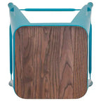 Tabouret de bar d'intérieur en métal de 76 cm de hauteur avec assise en bois, de la marque Flash Furniture - Lot de 4 empilables