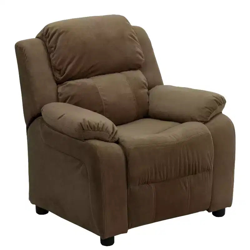 Fauteuil inclinable contemporain Flash Furniture de luxe rembourré pour enfants avec accoudoirs de rangement