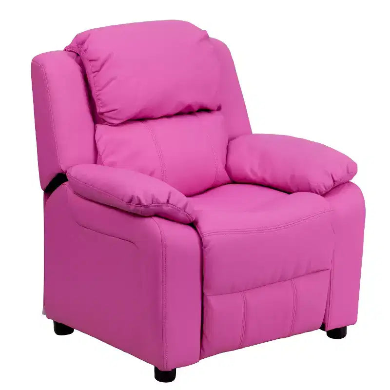 Fauteuil inclinable contemporain Flash Furniture de luxe rembourré pour enfants avec accoudoirs de rangement
