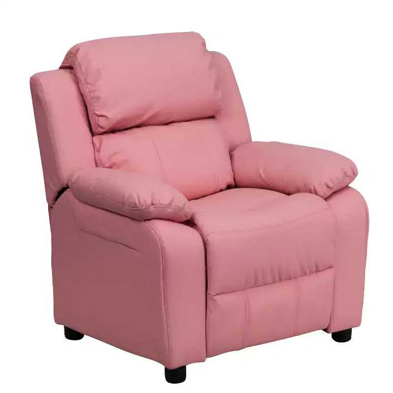 Fauteuil inclinable contemporain Flash Furniture de luxe rembourré pour enfants avec accoudoirs de rangement