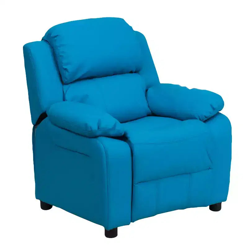 Fauteuil inclinable contemporain Flash Furniture de luxe rembourré pour enfants avec accoudoirs de rangement