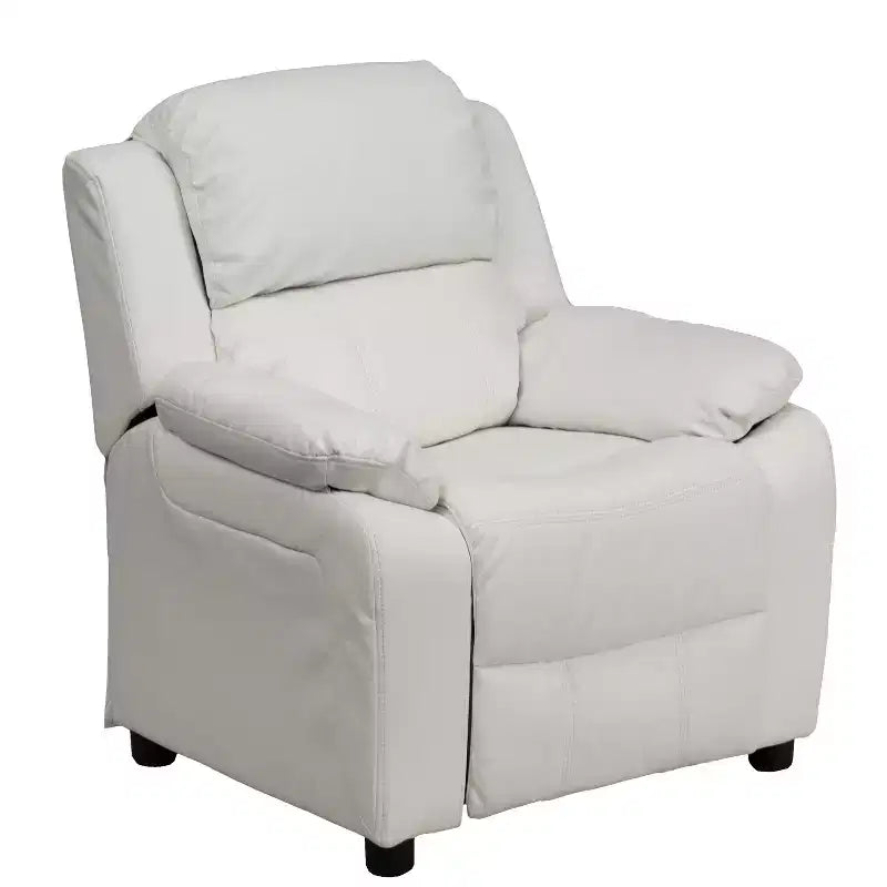 Fauteuil inclinable contemporain Flash Furniture de luxe rembourré pour enfants avec accoudoirs de rangement