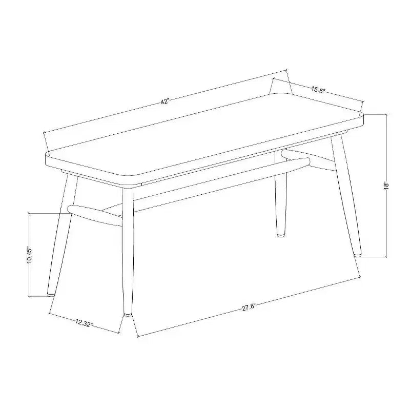 Banc de salle à manger en bois Shaker – Hearth & Hand avec Magnolia