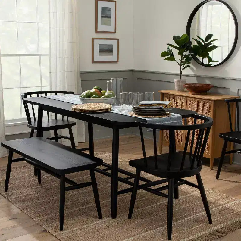 Banc de salle à manger en bois Shaker – Hearth & Hand avec Magnolia