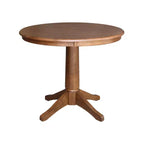 36 Table piédestal David Round Top avec 2 chaises à dossier X – International Concepts