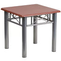 Emma and Oliver Laminate End Table with Steel Frame