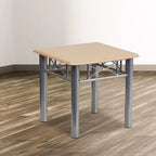 Table d'appoint Emma et Oliver avec plateau laminé et piètement en acier
