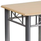 Table d'appoint Emma et Oliver avec plateau laminé et piètement en acier