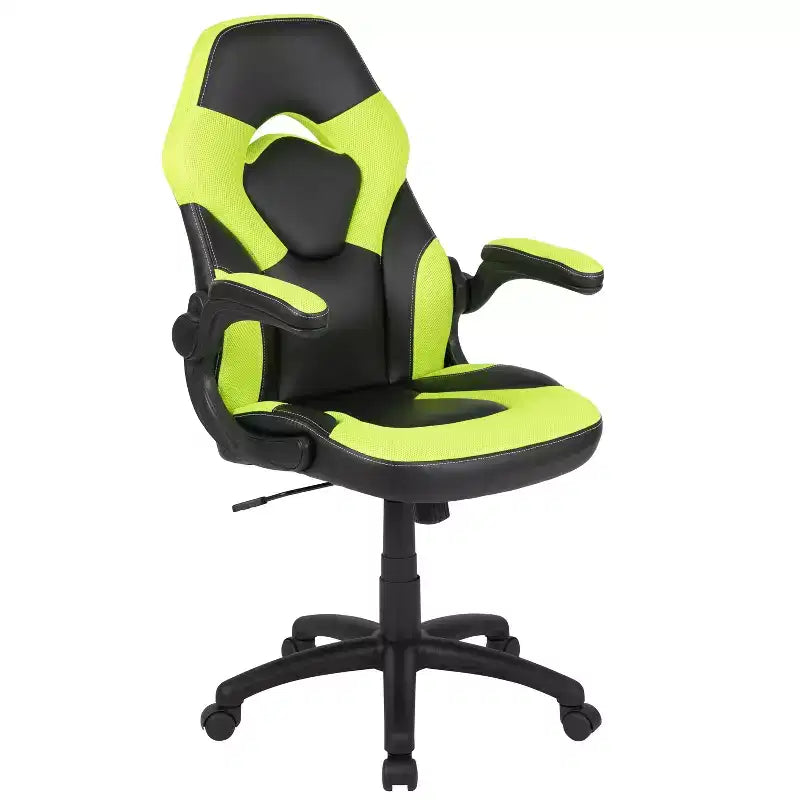Ensemble bureau de jeu et chaise Emma et Oliver avec porte-gobelet, support pour casque et support pour écran