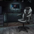 Ensemble bureau de jeu et chaise Emma et Oliver avec porte-gobelet, support pour casque et support pour écran