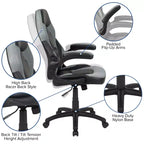 Ensemble bureau de jeu et chaise Emma et Oliver avec porte-gobelet, support pour casque et support pour écran